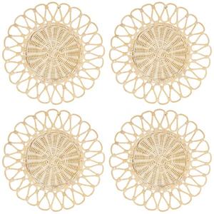 Vente en gros de nouveau modèle de fleur en rotin naturel tissé à la main ensembles d'ustensiles chauds pour napperon de cuisine pour la décoration de stockage Vietnam - Product Image 3