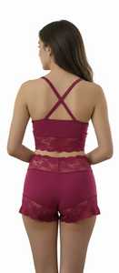 Conjunto de Pijama Corto para Mujer, Ropa de Dormir de Mezcla de Algodón, Suave y Cómoda, Traje de Noche Informal para el Hogar, Venta al por Mayor, Short para Chica - Product Image 4