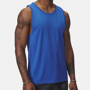 100% Cotton Jersey Stretchable High Quality Tank <b>Top</b> New Design Plain Blank <b>Longline</b> Oversized Sleeveless Custom <b>Longline</b> - Product Image 1