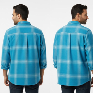 Flannel Shirt Premium Brushed Cotton Flannel Shirt Plaid Casual Button <b>Down</b> Shirt Supplier Wholesale Flannel Shirt - Product Image 6