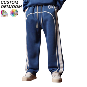 Pantalon décontracté ample pour hommes grandes tailles, respirant, infroissable, en coton imprimé, écologique, séchage rapide, avec support OEM/ODM pour logo personnalisé - Product Image 1