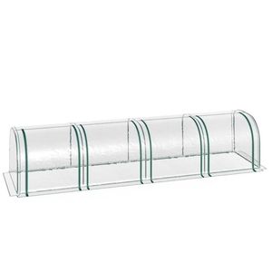 Portatile 13 'L X 3' W X 2.5 'H tunnel serra con 4 porte con cerniera acqua/UV combattimento copertura in PVC per giardini - Product Image 2