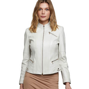 Chaqueta de Cuero para Mujer con Cierre, Nueva Moda, Corte Ajustado, Venta al Por Mayor 2026 - Product Image 4