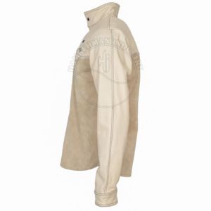 Chaqueta de Soldadura de Cuero Vacuno Premium para Hombre, Chaqueta de Soldadura con Respaldo de Algodón FR, Resistente al Calor y las Llamas - Product Image 5