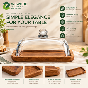 Organizador de Cajones Ajustable Multifuncional de Madera Maciza Premium WEWOOD, Rectangular, Moderno, de Lujo, Ecológico, para Utensilios de Cocina - Product Image 1