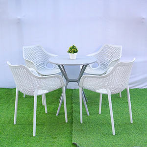 White High-End Modern Waterproof Durable Boat-Shaped <b>Molded</b> Plastic Chair for Comfortable Outdoor Garden Experience - Product Image 1