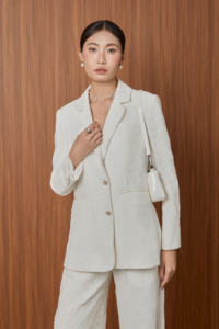 Nouvelle Collection Femme : Ensemble Blazer en Dentelle Florale LA ROSE - Élégant, Féminin et Formel (Blazer, Pantalon & Jupe) KS79 - Product Image 6