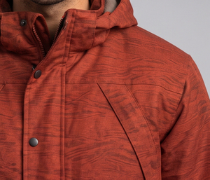 Veste softshell de chasse à capuche avec poche poitrine, couleur unie, imperméable, pour homme, fermeture éclair, idéale pour l'hiver - Product Image 4