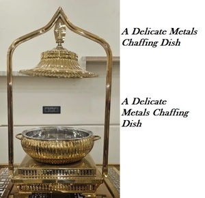 Services de vaisselle de luxe en acier inoxydable pour réchauds de buffet, idéaux pour mariages et maintien au chaud des aliments DCD-035 - Product Image 1