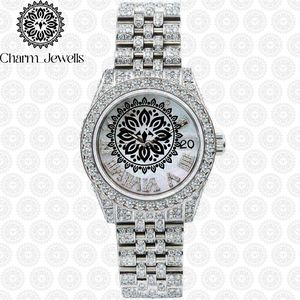 Charm Men's Luxury <b>Watch</b> Stainless Steel Band <b>Diamond</b> Encrusted Dial Analog Mechanical Movement 40mm 10 Bar Water Resistant Auto - Product Image 3