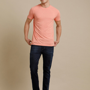 High Quality 100% Cotton Men's Short Sleeve Fitness T-Shirts Custom Logo Anti-Wrinkle Cotton Knitted Fabric <b>Tshirts</b> OEM - Product Image 2