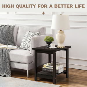 Vente en gros de table d'appoint de forme carrée moderne en bois d'acacia pour salon et chambre à coucher fait à la main au Vietnam - Product Image 4