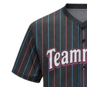 Camiseta de Béisbol Personalizada con Rayas, Diseño con Botones, Colores Vibrantes, Número de Jugador y Colores del Equipo Personalizados para Ropa Deportiva Masculina - Product Image 4