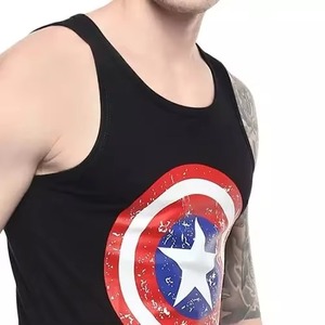 Débardeur de sport vintage respirant en coton blanc grande taille pour hommes et femmes, avec impression personnalisée par transfert thermique - Product Image 3