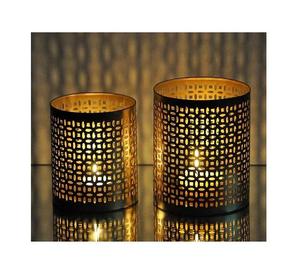 Porte-bougie décoratif en fer fait main et résistant à la chaleur pour une ambiance festive et des nuits paisibles – Métal indien moderne fait main - Product Image 1