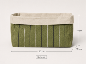 ตะกร้าเก็บของในครัวผ้าแคนวาสออร์แกนิค 390 GSM ได้รับการรับรอง GOTS ขนาด 30x18x19 ซม. แบบเปิดด้านบน รับทำโลโก้ตามสั่ง ขายส่ง ตะกร้าเก็บของใช้ในบ้าน - Product Image 6