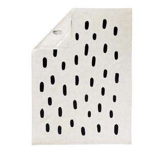 100% serviettes de bain en coton de luxe blanc attrayant avec torchon imprimé bio Zick Zack Design - Product Image 3