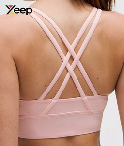 เสื้อชั้นในกีฬาโยคะคุณภาพสูงสำหรับผู้หญิง XEEP รุ่น XC-SB-203 แบบเรียบง่าย ระบายอากาศได้ดี สายปรับได้ แผ่นรองถอดออกได้ รองรับได้ดีเยี่ยม แห้งเร็ว - Product Image 4