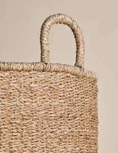 Seagrass <b>Large</b> Round Tall Storage <b>Basket</b> Handmade Storage <b>Basket</b> Wholesale eco-friendly Made in Vietnam - Product Image 5