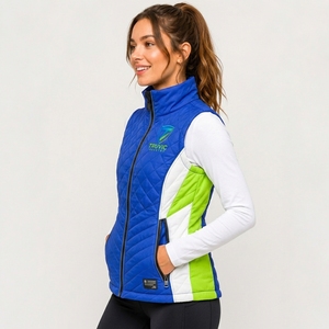 Chaleco Acolchado Impermeable de Punto Personalizado para Mujer, Cuello Alto Casual, Sin Mangas, Ajuste Holgado, Chaqueta Cálida de Invierno Reversible - Product Image 3