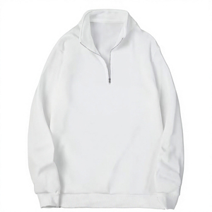 Nouveau modèle 2026 – Sweat-shirt oversize demi-zippé pour homme en molleton de coton uni, personnalisable avec logo, haut décontracté d'été avec service OEM - Product Image 1