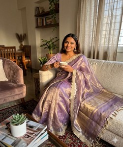 Stylish Women <b>Saree</b> Elegant Ethnic Wear Collection For Ladies Casual Floor Length Regular Indian Fashion SF 1095 85115 <b>purple</b> - Product Image 2