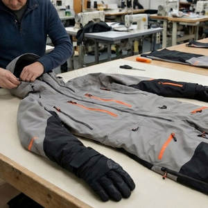 Traje de Esquí Impermeable y Transpirable de Alta Calidad con Capucha y Cremallera, Muestra (Interior Negro y Tirantes) para Venta en Línea - Product Image 4