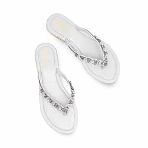 Sandales à talon fantaisie grises pour femmes FN0777 Chappal - Product Image 1