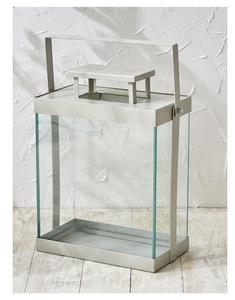 Wholesale Modern Home Decorations <b>Silver</b> Metal Candle Holder <b>Lanterns</b> for Tabletop and Floor - Product Image 2