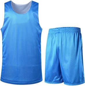 Men's Blue Long Sleeve Crew Neck Moisture Wicking Fitted <b>Polyester</b> <b>Shirt</b> All Seasons Adult Sport Top - Product Image 3