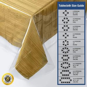 Nappe de table transparente 100 % imperméable en plastique, protection cristalline pour table à manger, couverture de table haut de gamme pour la maison - Product Image 2