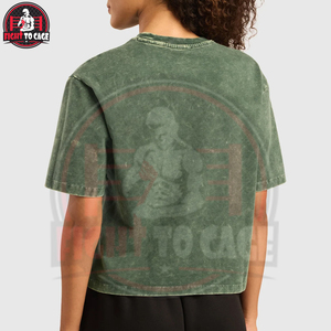 เสื้อยืดสีเขียวสไตล์วินเทจผ้าหนา 280gsm คุณภาพสูงสำหรับฤดูร้อน ทรงหลวมไหล่ตก สตรีทแวร์  รับสกรีนโลโก้ - Product Image 2