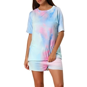 2026 High Demand Girls Autumn Gym Fitness Anti-static Tracksuit 100% Cotton Printed Short Sleeve T-shirt Shorts <b>Set</b> for Summer - Product Image 2