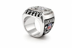 Bague de championnat moderne Dallas Cowboys Star en acier inoxydable plaqué argent avec zircone cubique, cadeau pour homme - Product Image 4