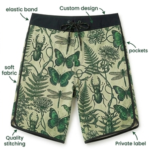 Quick Dry Recycled Polyester Custom Pattern <b>Men's</b> Surf Board Short Swim <b>Trunk</b> With Custom Logo Swimsuit <b>Men</b> - Product Image 5
