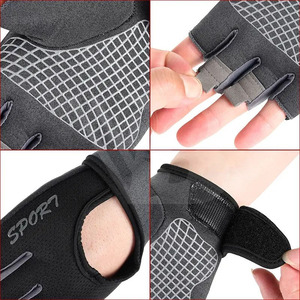 Nouveauté : Gants de cyclisme d'été personnalisés en cuir, demi-doigts, respirants, antidérapants, légers et écologiques - Product Image 6