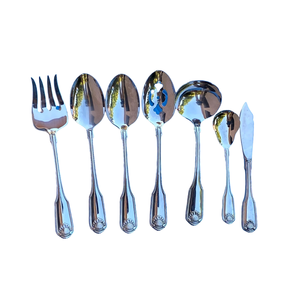 Stainless Steel Modern Luxury Silver Durable <b>Reusable</b> Mirror Polish <b>Cutlery</b> <b>Set</b> Handles for Wedding Decoration Flatware - Product Image 1