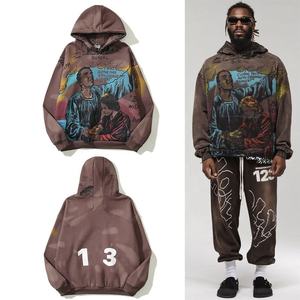 Chándal Deportivo Personalizado para Hombre, Corte Ajustado, Lavado Ácido, con Estampado Puff, Precio Económico, Venta al Por Mayor - Product Image 1