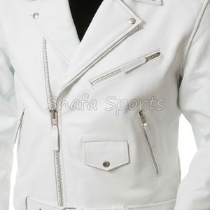 OEM Custom Logo Outdoor Bomber Jacket Waterproof Windproof Leather Jacket For Men in Wholesale Price - Product Image 3