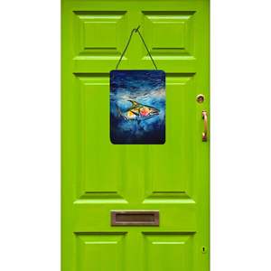 Impresiones colgantes para puerta de pared de atún amarillo, letrero de Metal de aluminio Multicolor para cocina, Bar, decoración del hogar, placa de puerta delantera de 12x16 - Product Image 2