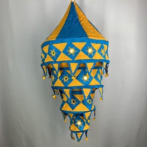 Lámparas de Tela de 3 Pasos, Plegables, de Algodón, para Decoración del Hogar, Pantallas de Tela para Lámparas, Decoración para Bodas Indias - Product Image 1