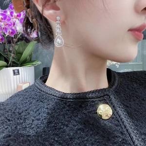 Boucles d'oreilles pendantes fines pour femmes Doudou, argent pur, perles d'eau douce, design de niche de luxe léger, nouvelles boucles d'oreilles tendance - Product Image 4