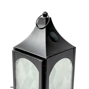 Wholesale Elegant Style <b>Black</b> Metal Candle Holder <b>Lantern</b> for Home and Garden Floor Decorations - Product Image 3