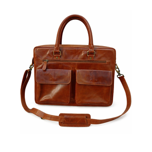Premium Genuine Leather Hand Carry Laptop <b>Bag</b> for Men – Business Briefcase Computer Messenger <b>Bag</b> - Product Image 2