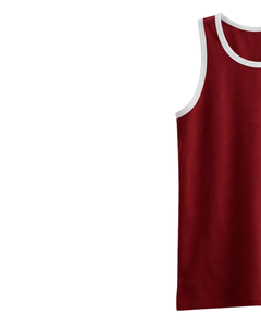 Custom Red <b>Men</b> Tank Top Cotton Sleeveless Vest O Neck Summer Gym Workout Casual Plain <b>Singlet</b> OEM Manufacturer Supplier - Product Image 3