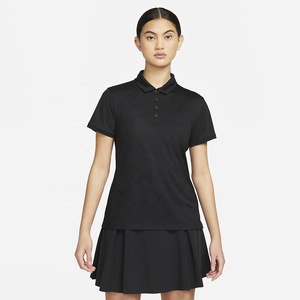 T-shirts de golf pour femmes en coton 100% à séchage rapide, personnalisables ODM, écologiques, style décontracté, couleur unie, vente en gros - Product Image 1