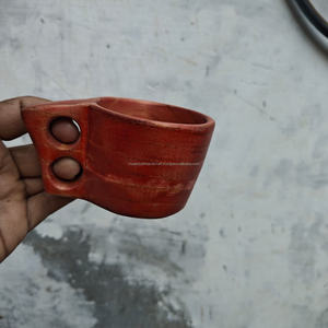 Tasse à café en bois de qualité supérieure avec poignée pour thé ou vin, tasse en bois de teck avec taille, forme et logo personnalisables - Product Image 2