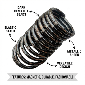 Pulseras en Espiral Color Gris Metálico, Brazalete Metálico Multicapa en Espiral, Brazalete Minimalista Apilable, Joyería Punk Gótica para Mujeres y Hombres - Product Image 6