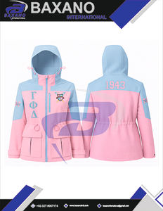 เสื้อแจ็คเก็ตกันฝน Gamma Phi Delta GPD Sorority แบบมีฮู้ด ผ้าซอฟต์เชลล์ คุณภาพสูง สำหรับผู้หญิง กันน้ำ - Product Image 4
