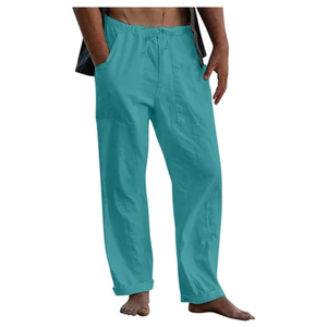 Pantalones de Cuero Sintético Negro Elásticos y Ajustados para Hombre, Estilo Urbano, Corte Recto Medio - Product Image 4